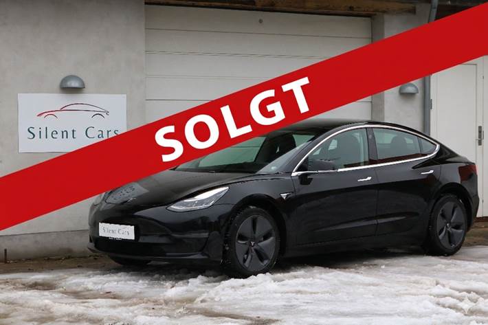 Sort Tesla Model 3 fra 2019