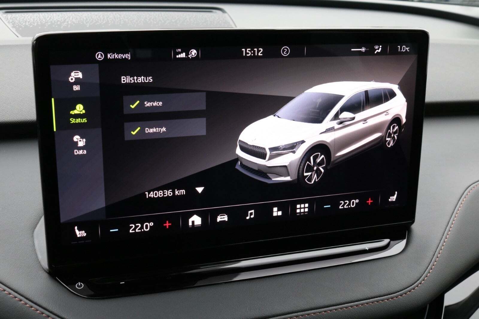 Rød Skoda Enyaq fra 2022