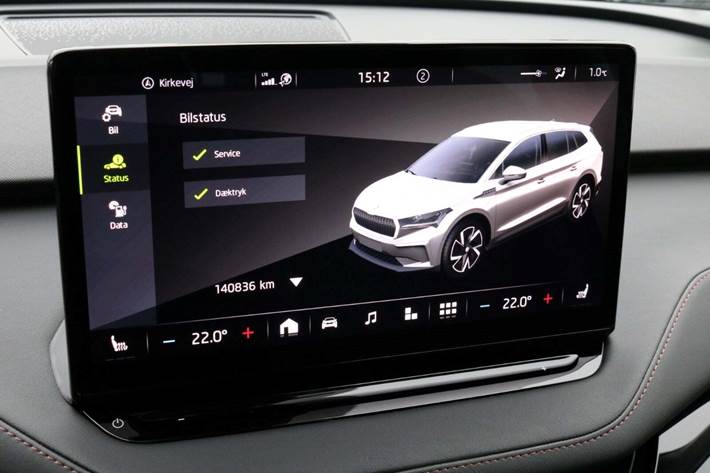 Rød Skoda Enyaq fra 2022