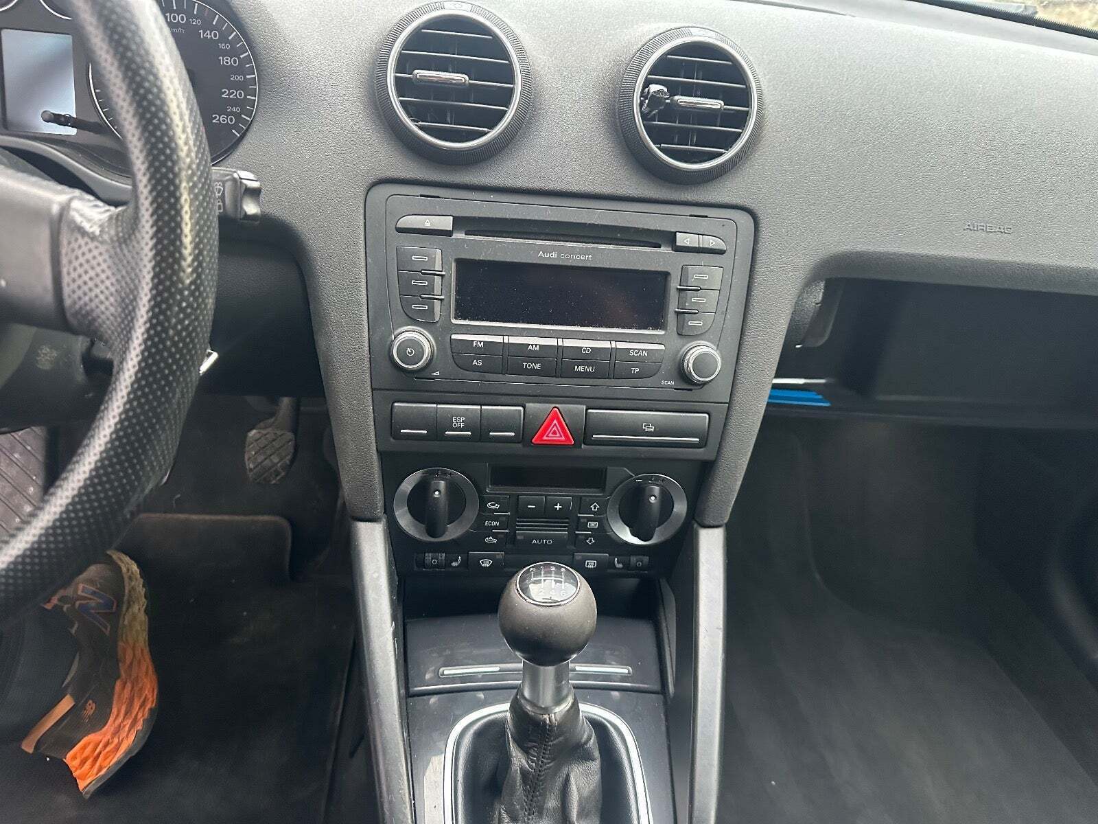 Blå Audi A3 fra 2008