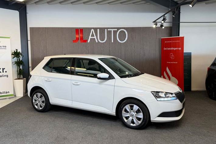 Hvid Skoda Fabia fra 2019