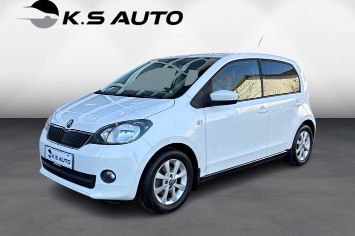 Hvid Skoda Citigo fra 2013 set udefra