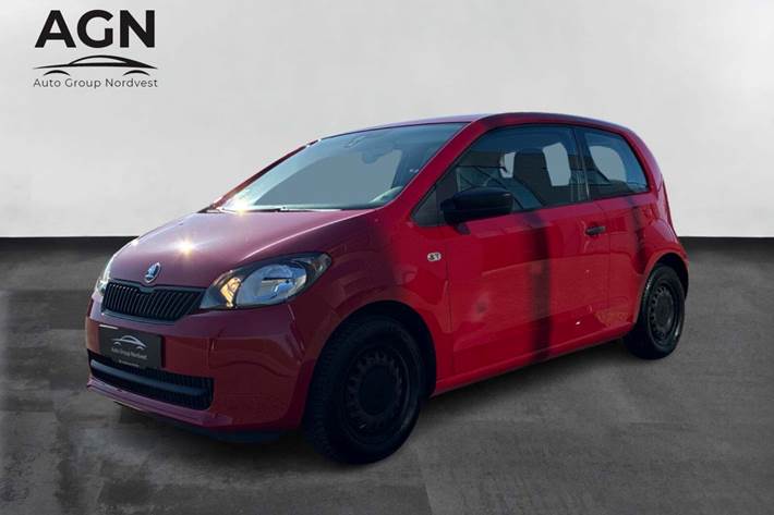 Rød Skoda Citigo fra 2016
