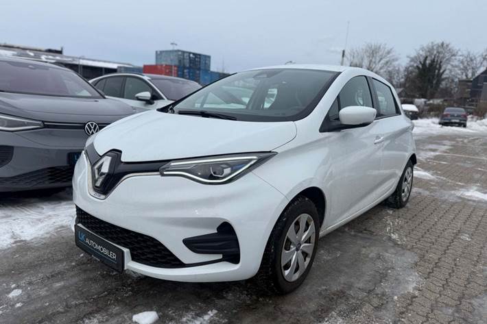 Hvid Renault Zoe fra 2021 set udefra