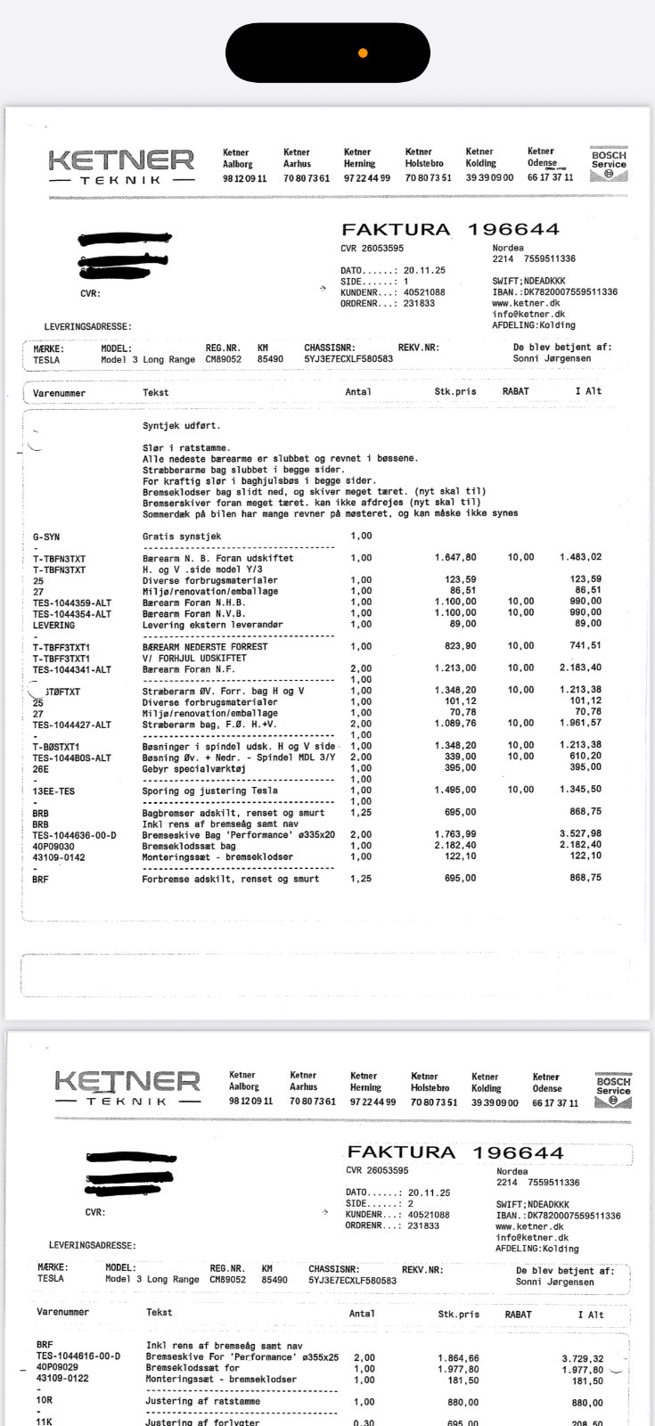 undefined Tesla Model 3 fra 2019