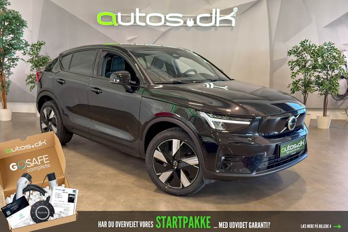 Sort Volvo C40 fra 2023 set udefra