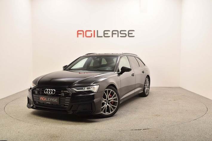 Sort Audi A6 fra 2021 set udefra