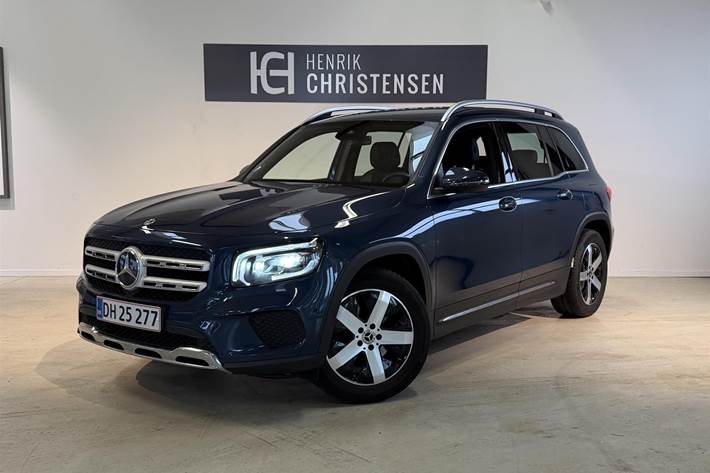 Blå Mercedes GLB200 d fra 2021