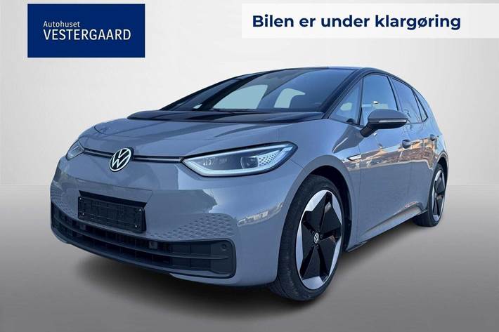 Grå VW ID.3 fra 2021 set udefra