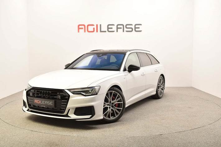 Hvid Audi A6 fra 2021 set udefra