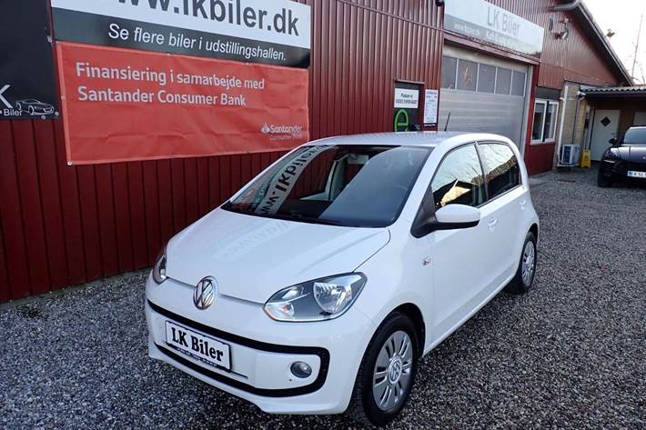 Hvid VW UP! fra 2014 set udefra
