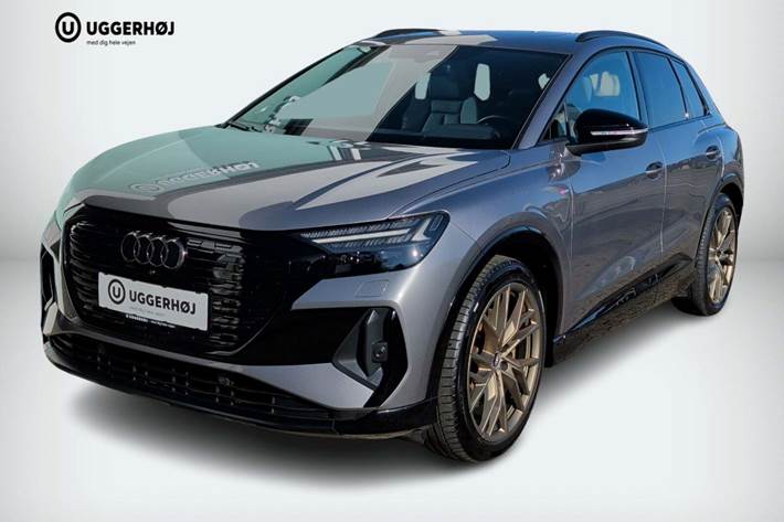 Grå Audi Q4 e-tron fra 2021 set udefra