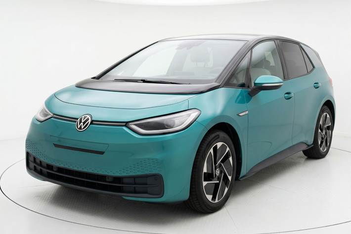 Turquoise VW ID.3 fra 2021 set udefra