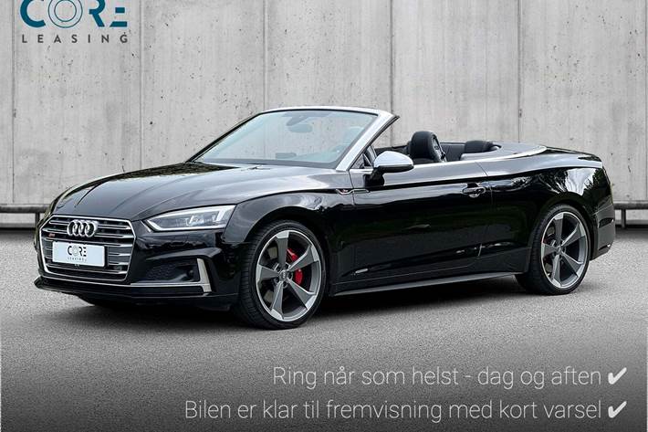 Sort Audi S5 fra 2018 set udefra