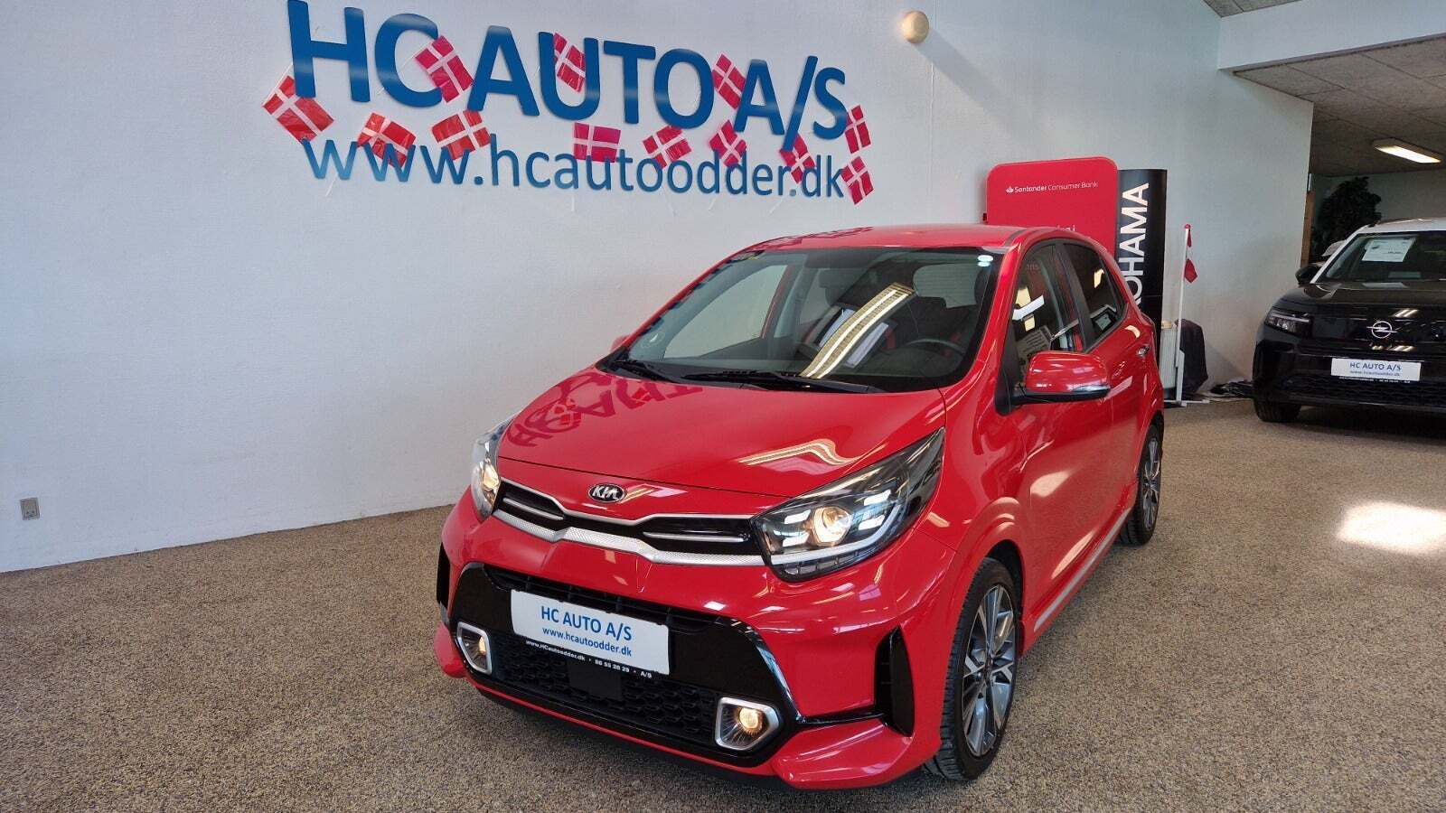 Rød Kia Picanto fra 2021 set udefra