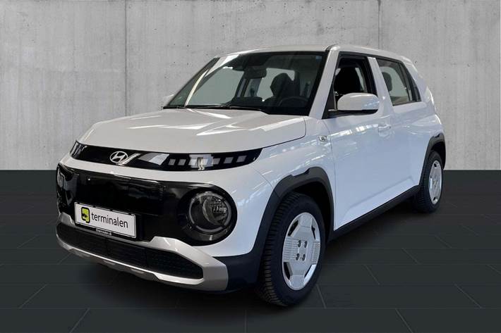 Hvid Hyundai Inster fra 2025 set udefra