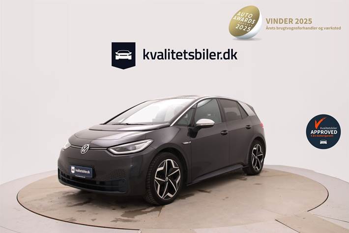 Grå VW ID.3 fra 2020 set udefra