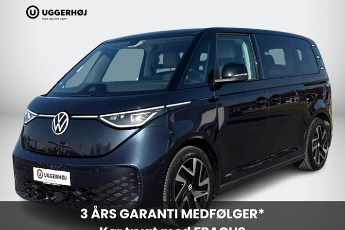 Blå VW ID.Buzz fra 2024 set udefra