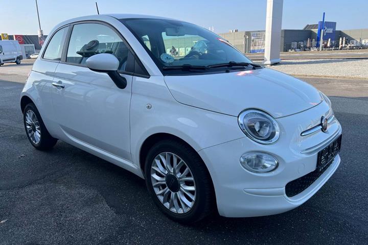 Hvid Fiat 500 fra 2016