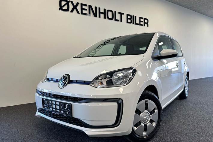 Hvid VW E-UP! fra 2022 set udefra