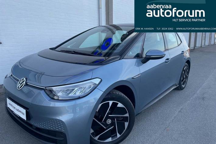 Blå VW ID.3 fra 2021 set udefra