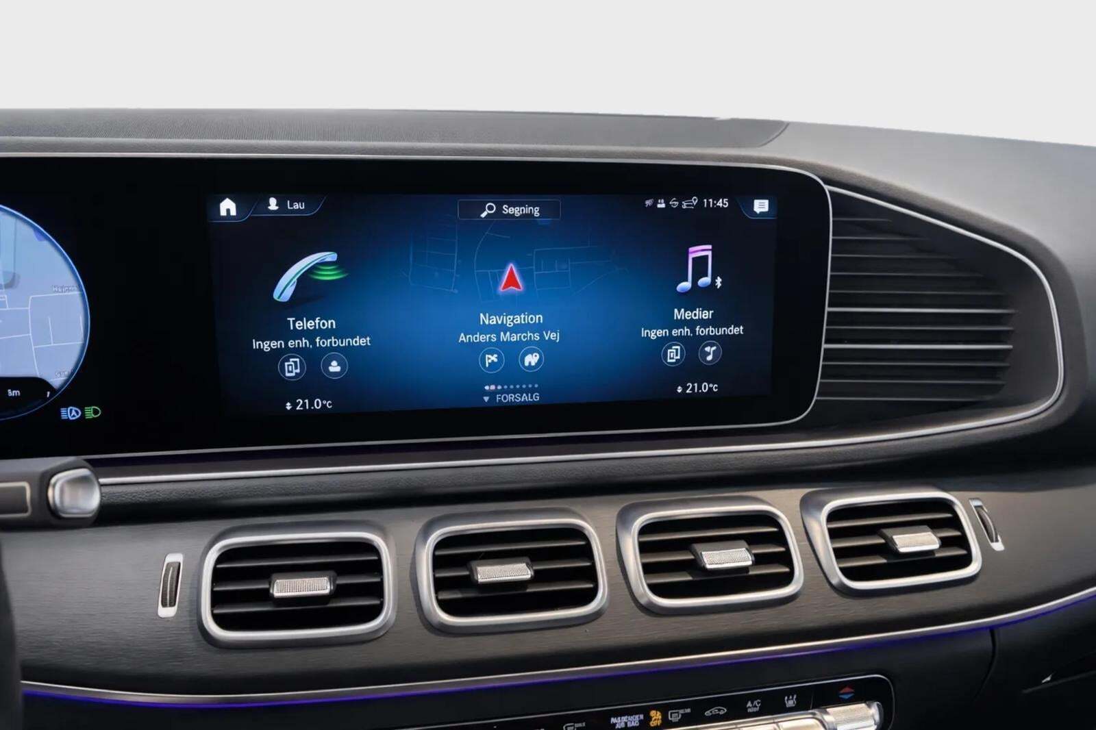 Grå Mercedes GLE350 de fra 2021