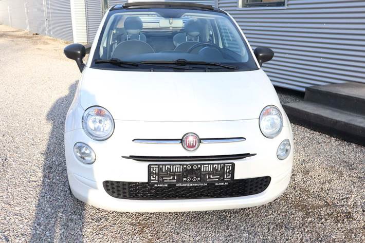 Hvid Fiat 500C fra 2018