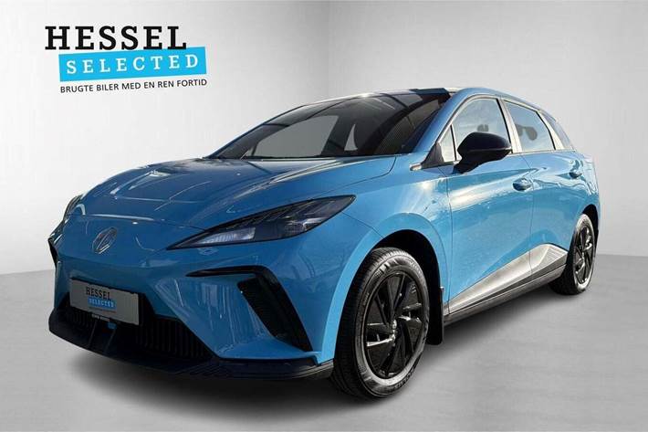 Blå MG 4 fra 2023 set udefra