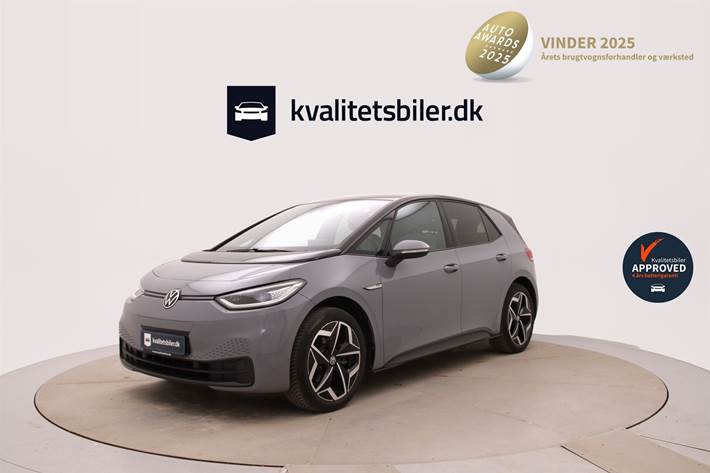 Grå VW ID.3 fra 2021 set udefra