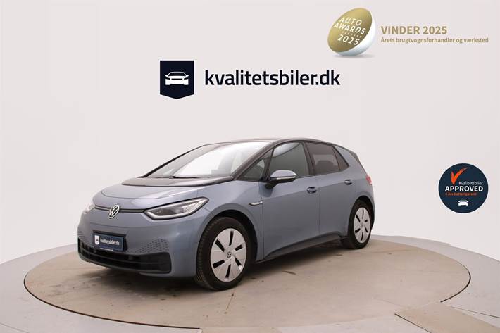 Blå VW ID.3 fra 2022 set udefra