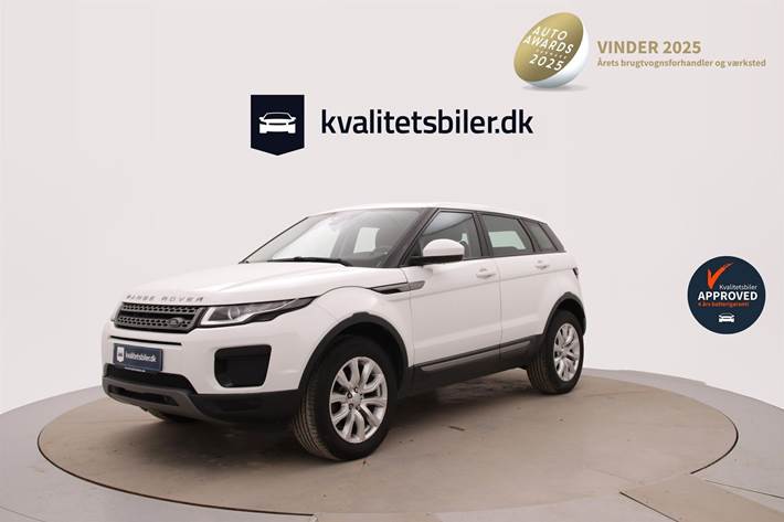 Hvid Land Rover Range Rover evoque fra 2018 set udefra