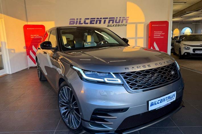 Grå Land Rover Range Rover Velar fra 2018 set udefra