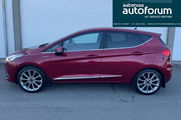 Rød Ford Fiesta fra 2019