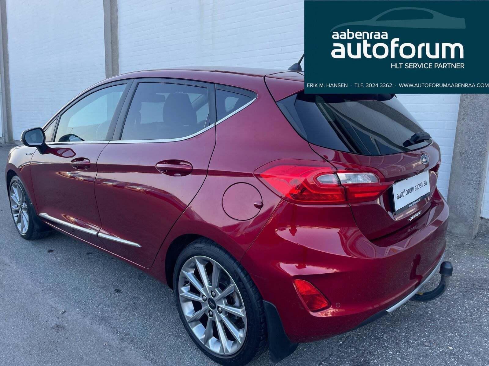 Rød Ford Fiesta fra 2019