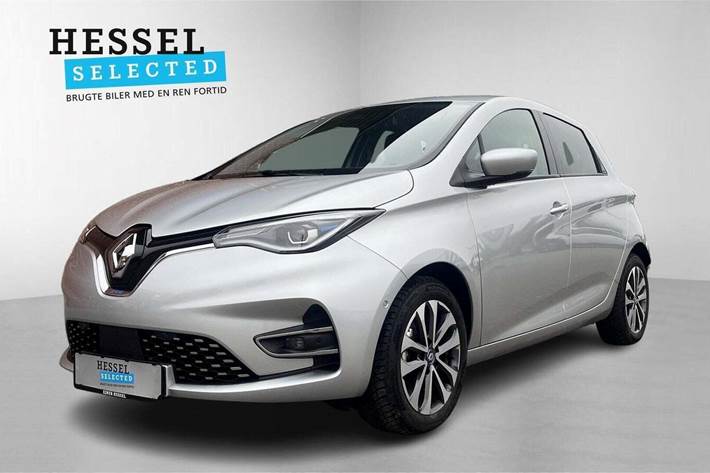 Sølv Renault Zoe fra 2021 set udefra