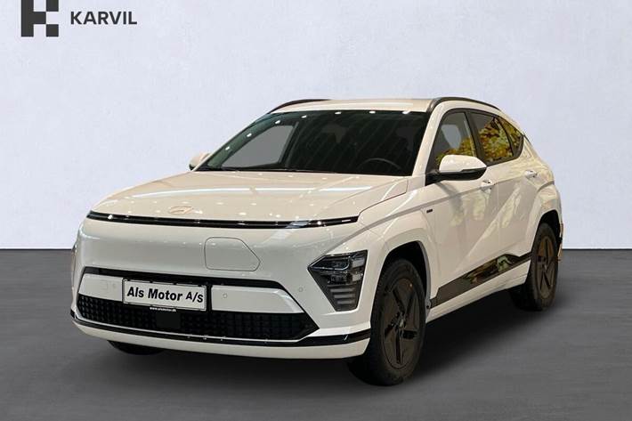 Hvid Hyundai Kona fra 2025 set udefra