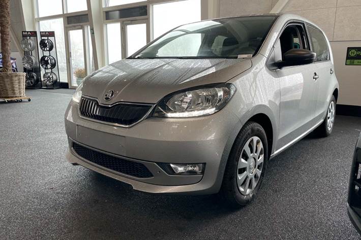 Sølv Skoda Citigo-e fra 2020 set udefra