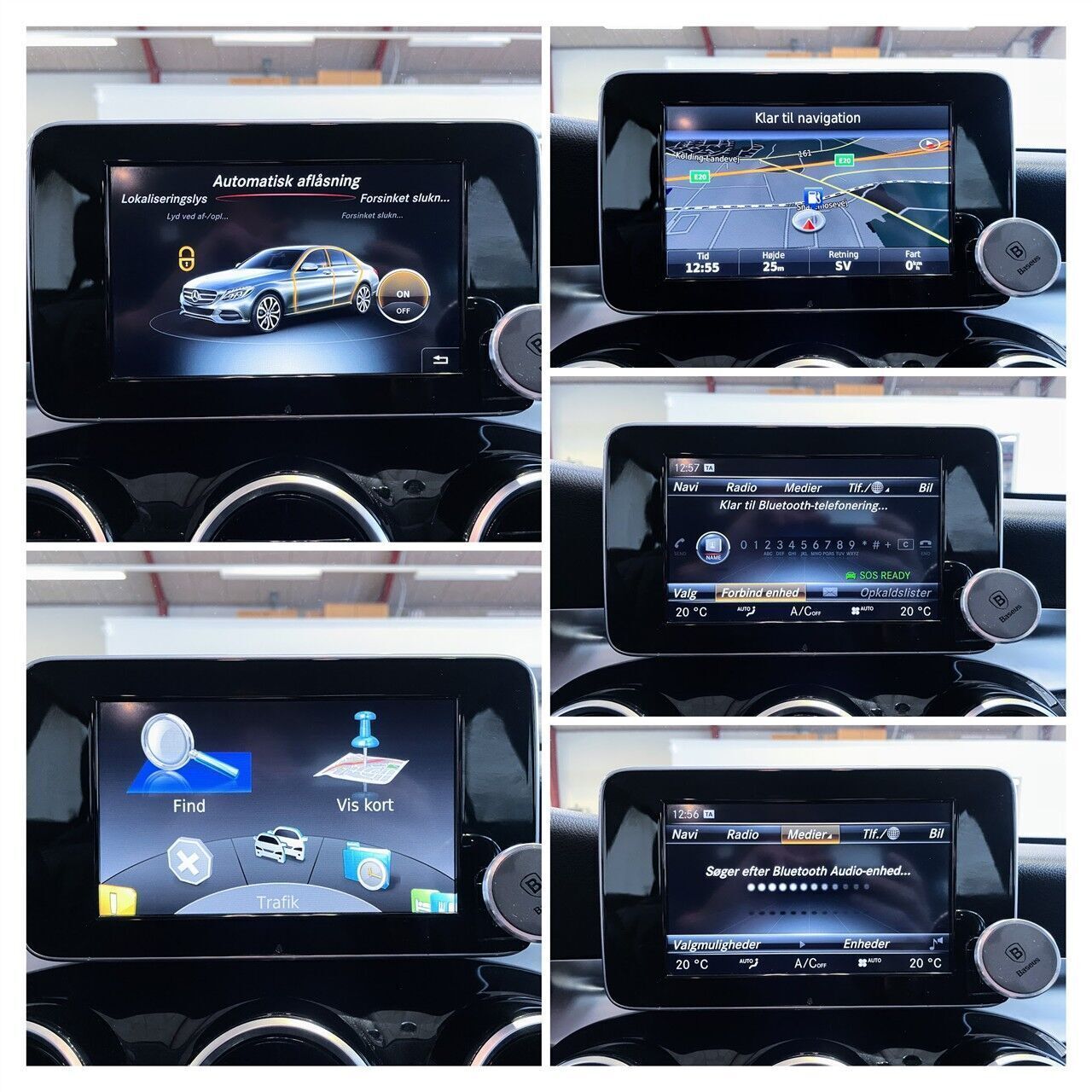 Grå Mercedes C200 d fra 2016