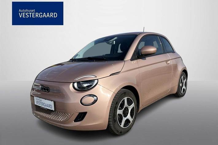 Grå Fiat 500e fra 2022 set udefra