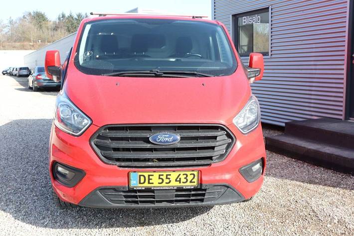 Rød Ford Transit Custom 280S fra 2018
