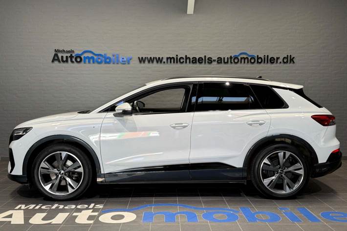 Hvid Audi Q4 e-tron fra 2024