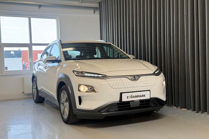 Hvid Hyundai Kona fra 2021