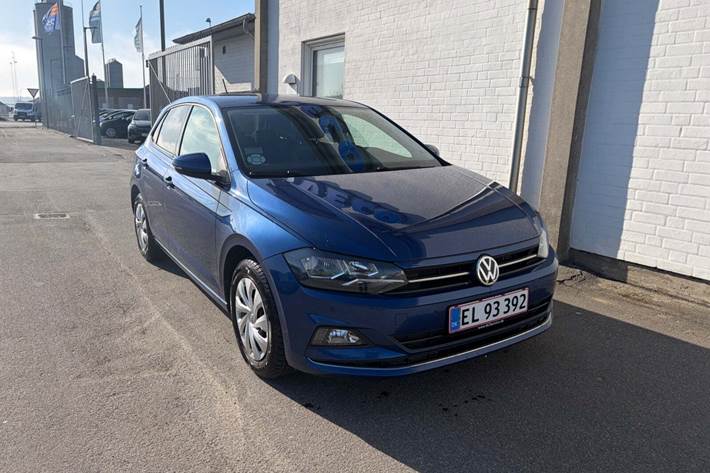 Blå VW Polo fra 2019