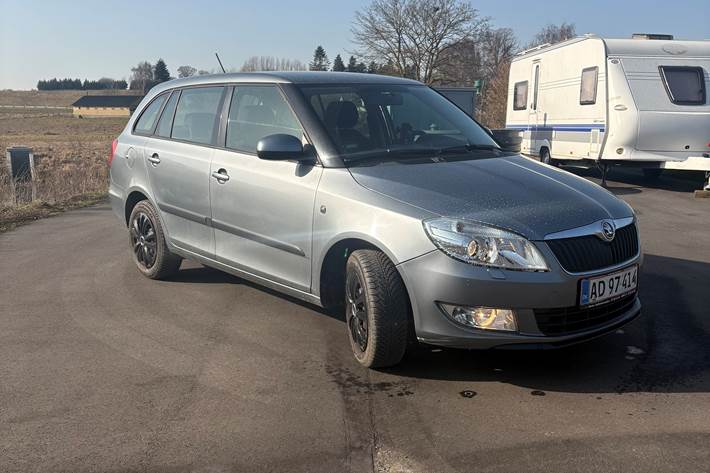 Grå Skoda Fabia fra 2013
