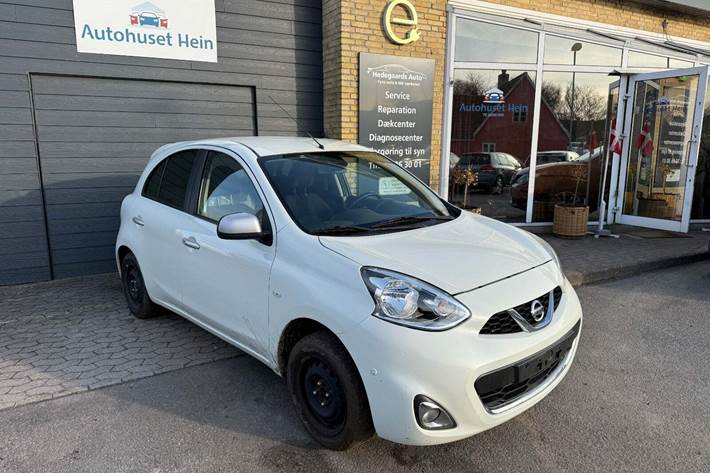 Hvid Nissan Micra fra 2013