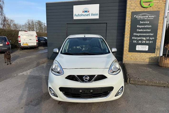 Hvid Nissan Micra fra 2013