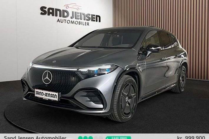 Grå Mercedes EQS450 SUV fra 2023