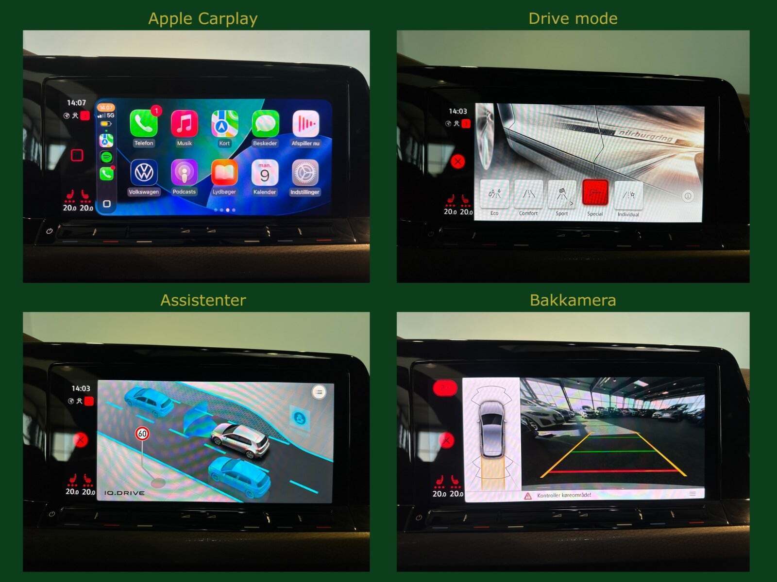 Hvid VW Golf VIII fra 2022