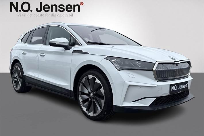 Hvid Skoda Enyaq fra 2022
