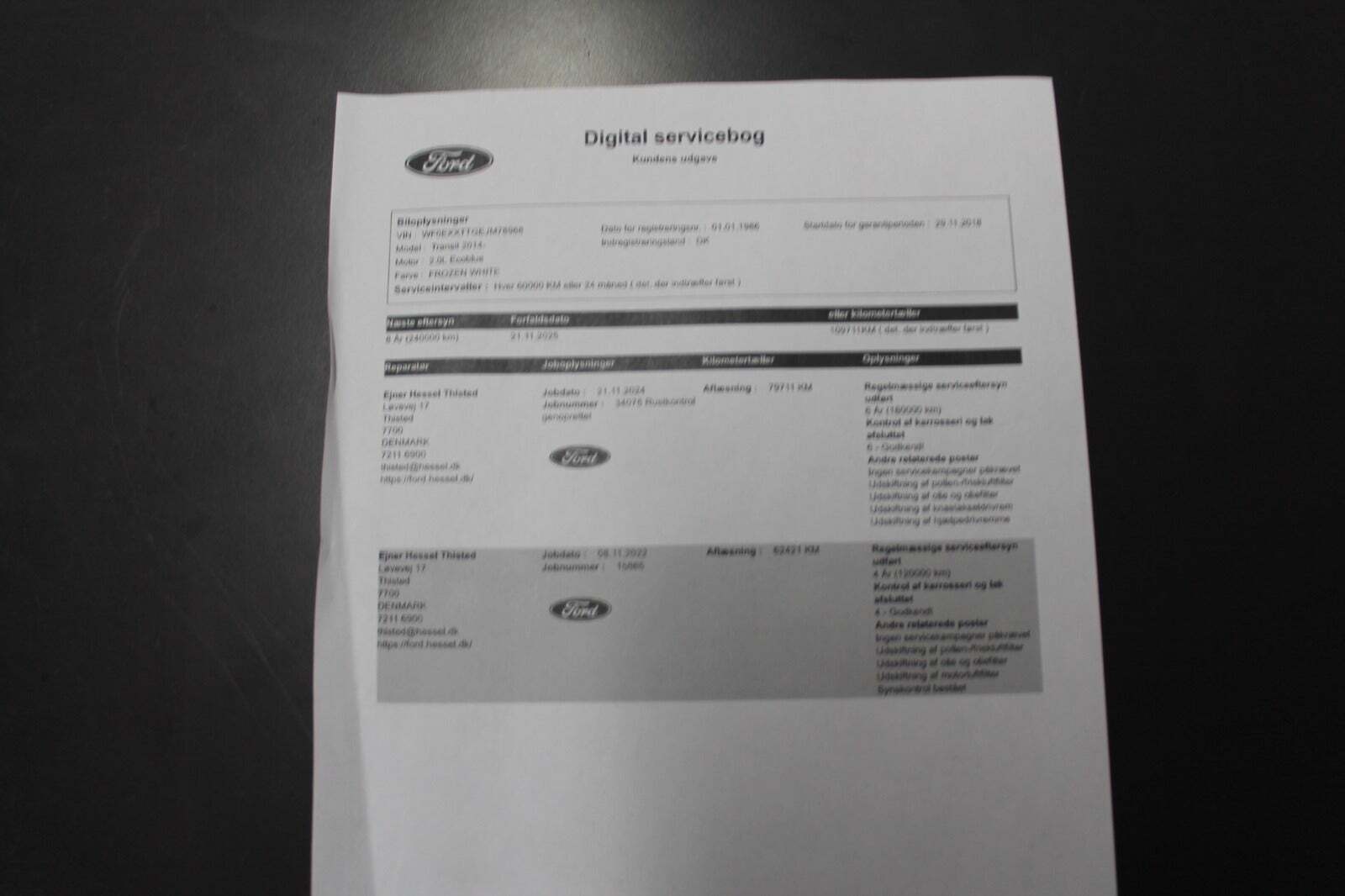 undefined Ford Transit 350 L3 Chassis fra 2019